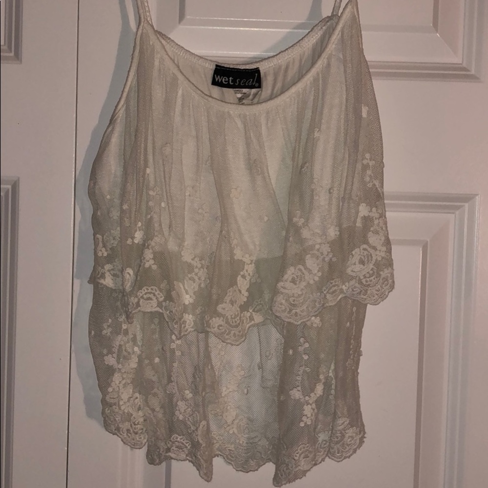 Wet seal white crop top